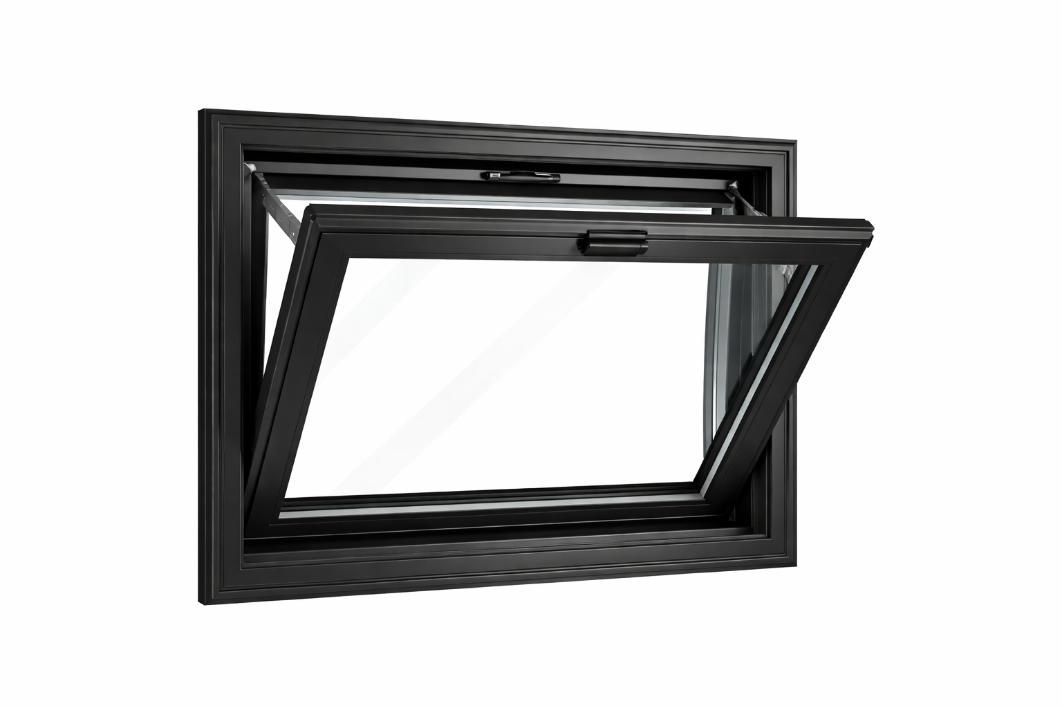 3dmodel Extract whatever image you can get in here and make it into a high resolution 3d product shot of a vinyl black hopper window opening on top-2