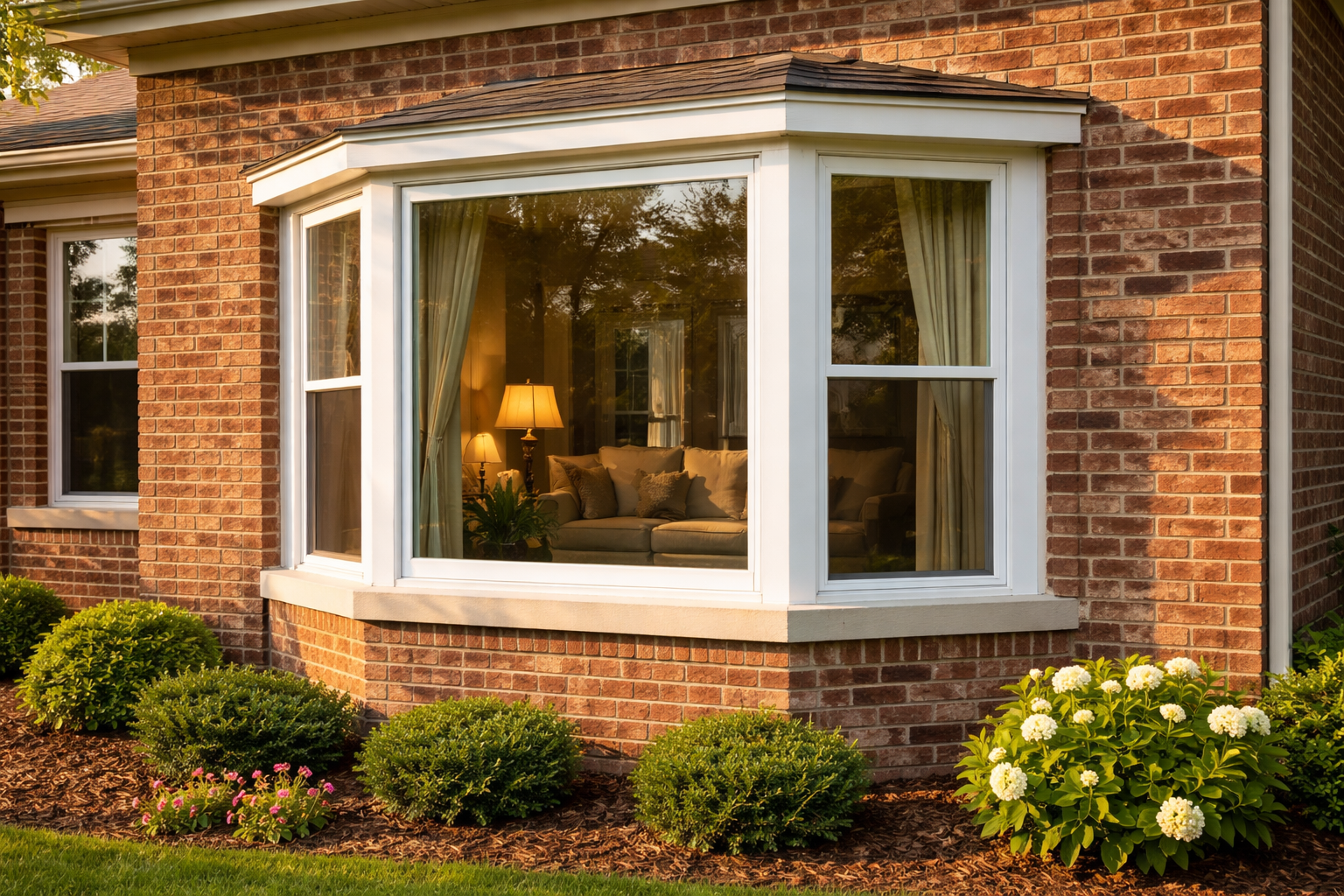 Bay Window with Brick Facade and Afternoon Shadows-1