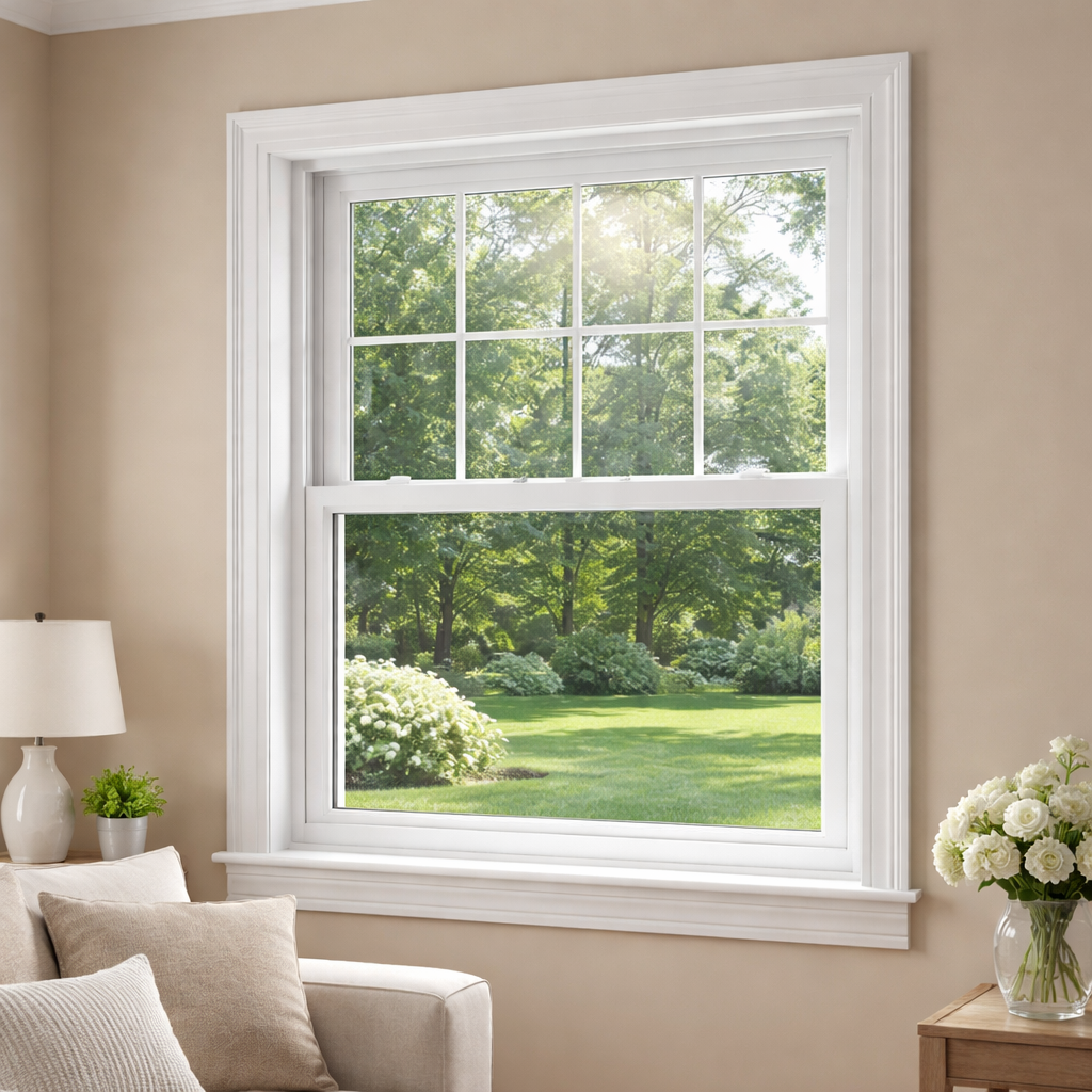 Vinyl Window in Living Room with Natural Light